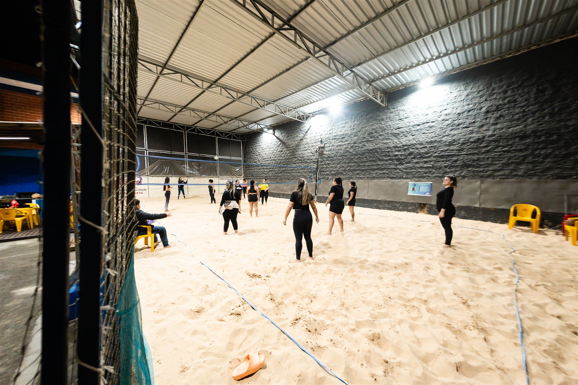 Quadra de areia coberta para confraternizações e eventos em São José SC